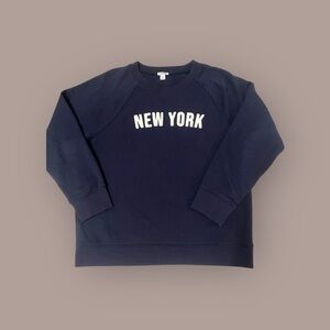 JCREW Navy Blue 'New York' SWEATSHIRT